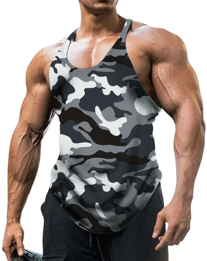 Clearance_Men's Thin Camouflage Sleeveless  Vintage Sports Fitness Training Vest_Continuous updates