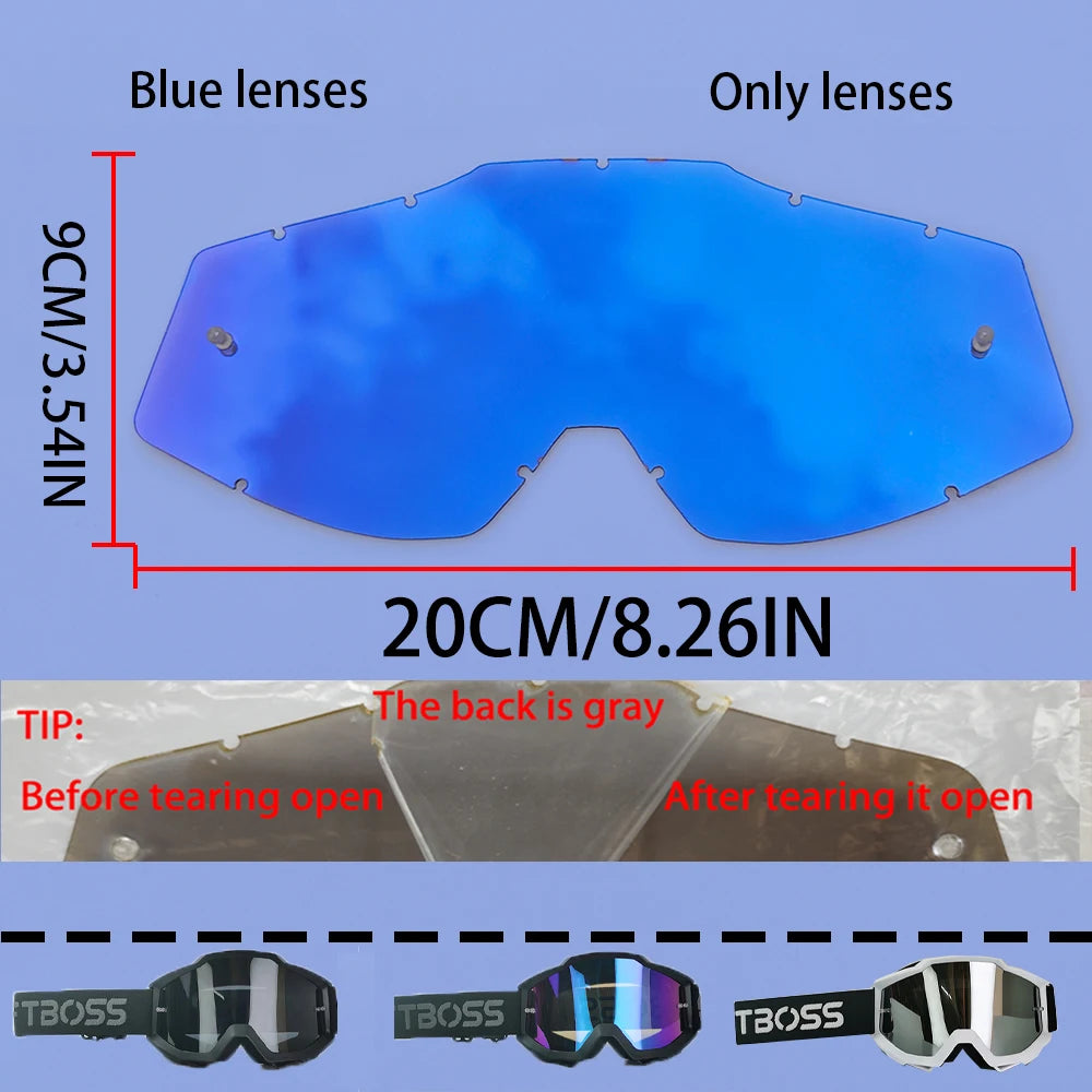100 Motorcycle Goggles Dustproof Racing Glasses Windproof for Men & Women Motocross Cycling Skiing Outdoor Off-Road Bike Goggle