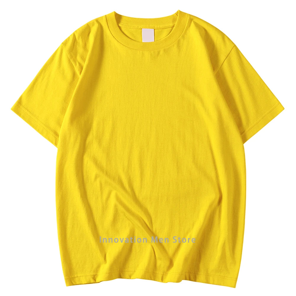 14 Colors Candy Color 100% Cotton T-Shirts Men Women Oversized Short Sleeves Casual Breathable S-XXXL Tee Clothing Soft T Shirts