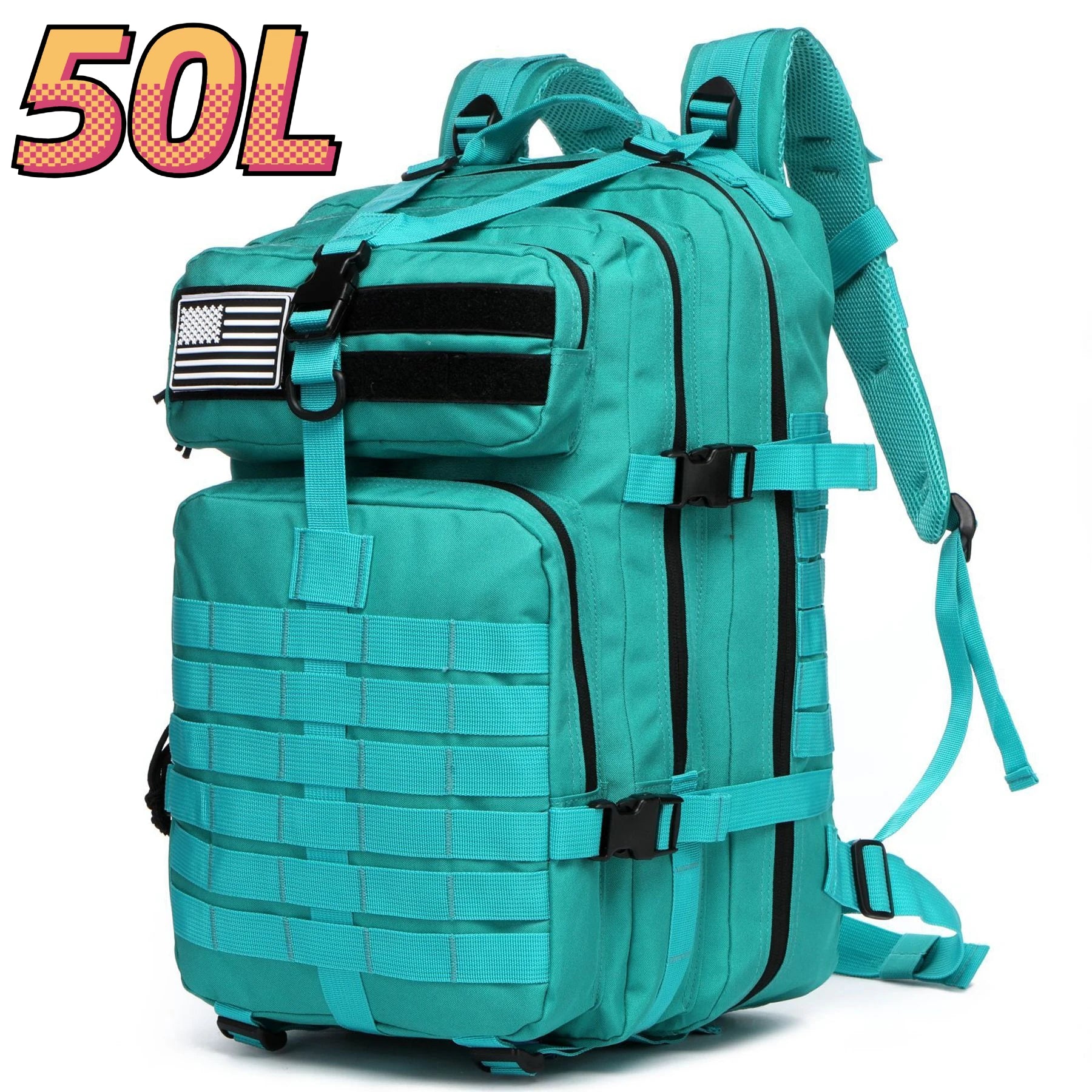 25L/50L Sturdy Nylon Waterproof Tactical Sports Trekking Fishing Hunting Camping Hiking Bag Backpack Outdoor Rucksacks